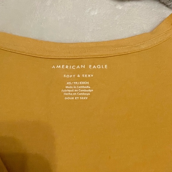 American Eagle Yellow “Soft and Sexy” Tee Shirt - Picture 2 of 3